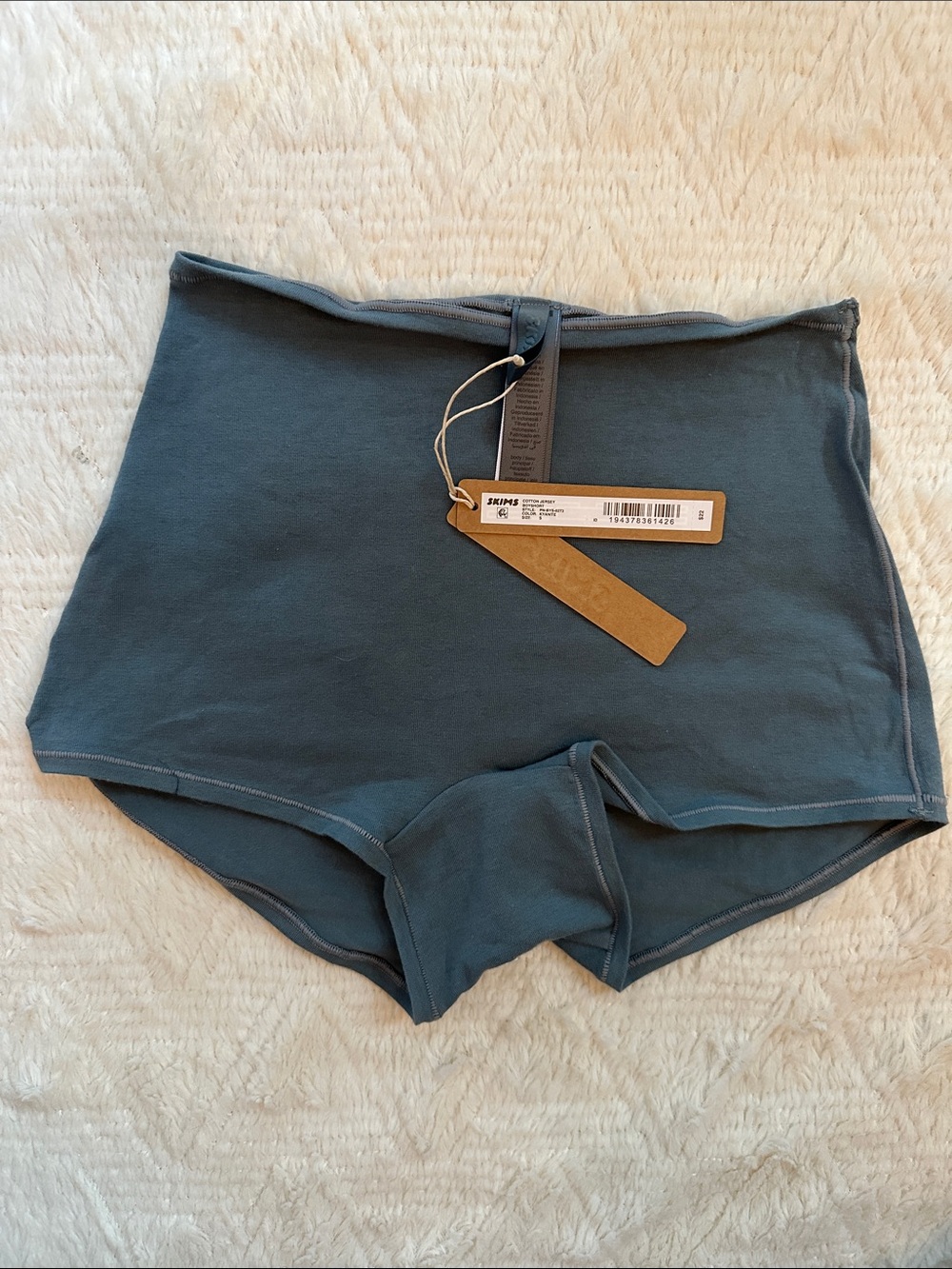 SKIMS Cotton Jersey Boy Shorts in Kyanite